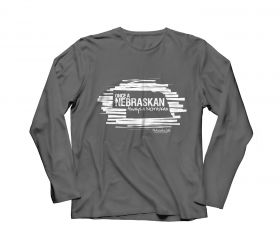 "Once A Nebraskan" Gray Long-sleeve T-Shirt