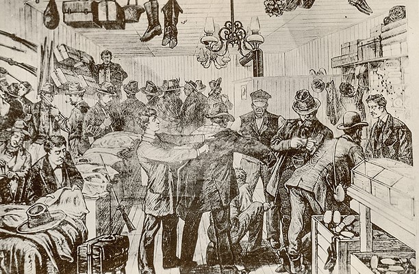 A quarrel among three men in Sidney turned deadly when one shot the local livery owner and was hanged (twice) by townspeople seeking justice. Furious at a legal system they believed was corrupt, they also beat the sheriff, who was later replaced by the lynch mob’s leader. 