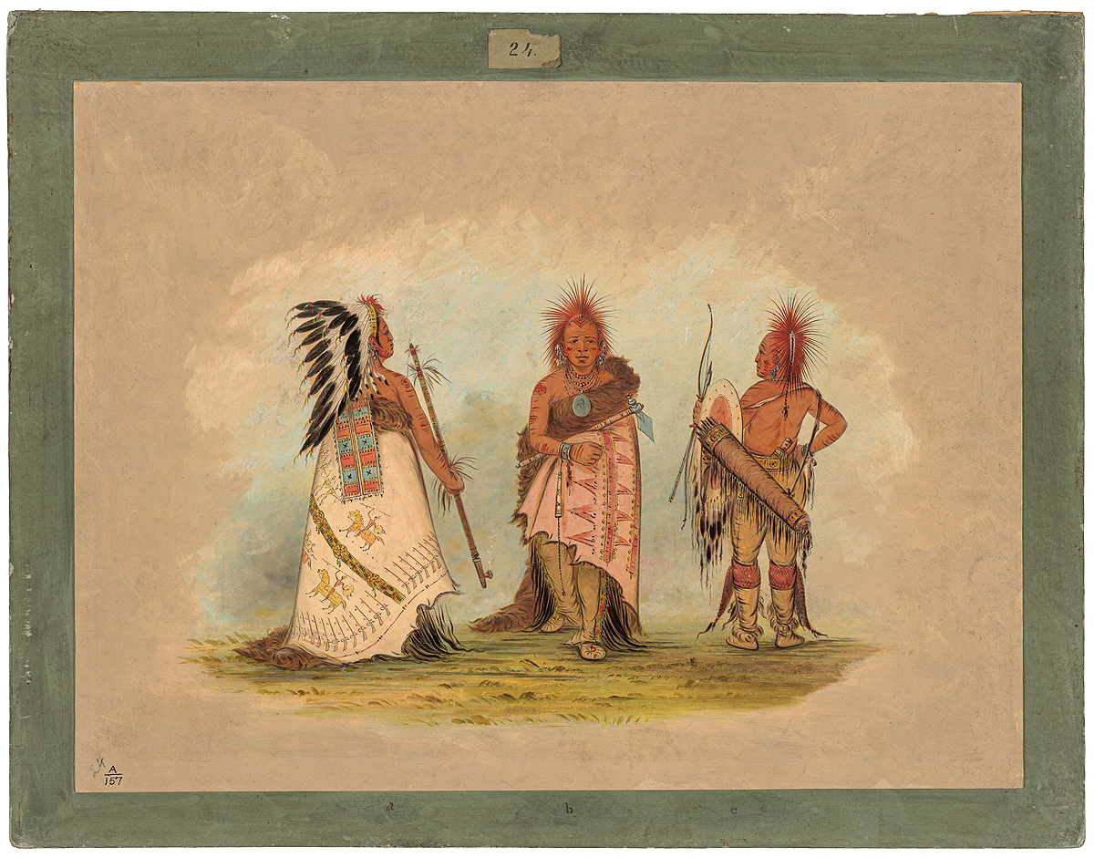 As Villasur’s expedition traveled further north, they encountered French-allied Pawnee (left) and Otoe warriors and their homes, or earth lodges (right), along the Loup and Platte rivers. 