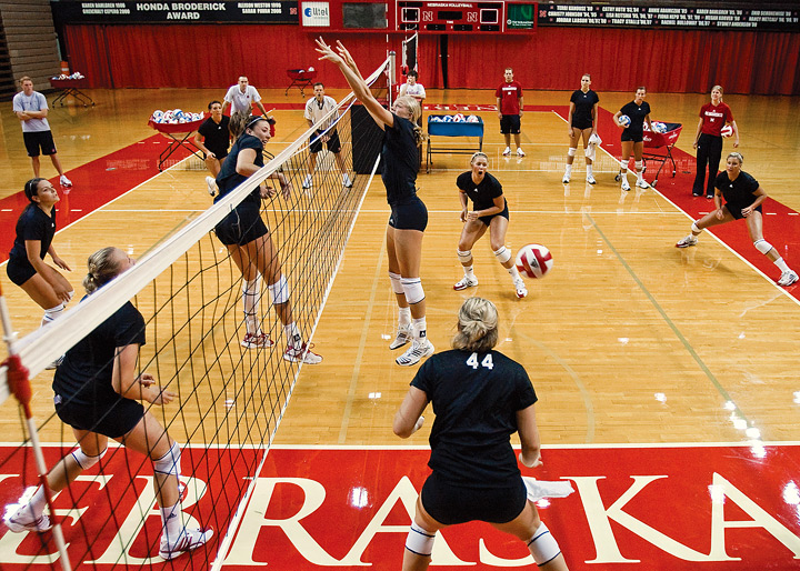 With three national championships, and four Olympic athletes,  Nebraska volleyball’s storied program is hard to match.  Nebraska has hosted the four largest volleyball crowds ever, including the record crowd in Omaha of 17,430 fans for an NCAA semifinal match in 2008 between UNL and Penn State.  This Big  Red Machine has also advanced to 11 Final Four appearances, and it has the most players selected to All-American honors with 66 first- and second-team selections.